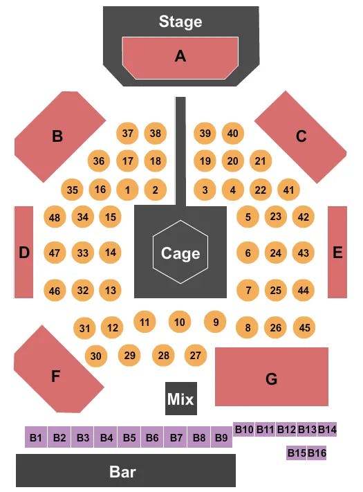  UNIFIED MMA 39 Seating Map Seating Chart