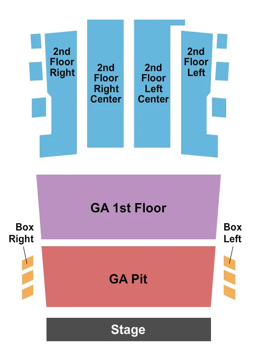 RIVERSIDE THEATER WI ENDSTAGE GA FLOORS 2 Seating Map Seating Chart