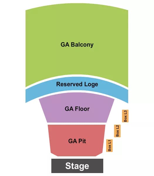 RIVIERA THEATRE IL GA PIT FLR BALC RSVD LOGE Seating Map Seating Chart