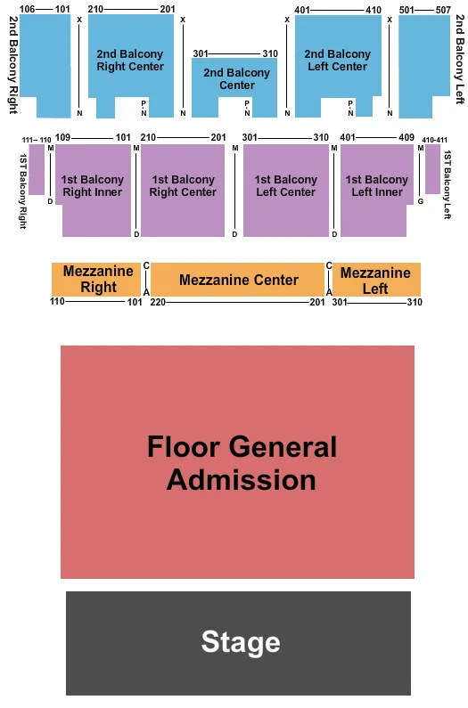 RIVIERA THEATRE IL MAREN MORRIS Seating Map Seating Chart