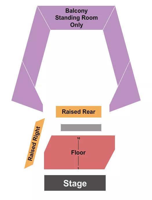  ENDSTAGE RESERVED FLOOR Seating Map Seating Chart