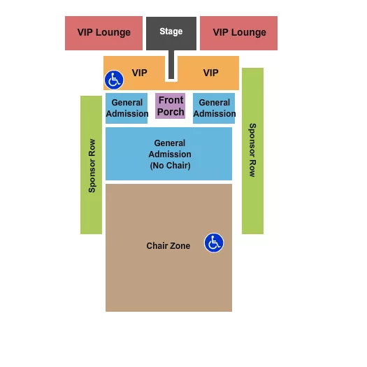 ROCK THE SOUTH CULLMAN FESTIVAL Seating Map Seating Chart