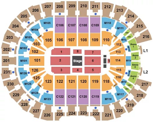  DAVE CHAPPELLE Seating Map Seating Chart