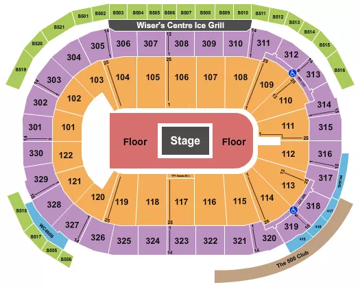  CENTER STAGE 4 Seating Map Seating Chart