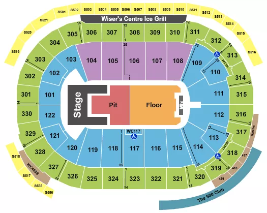  CITY AND COLOUR Seating Map Seating Chart