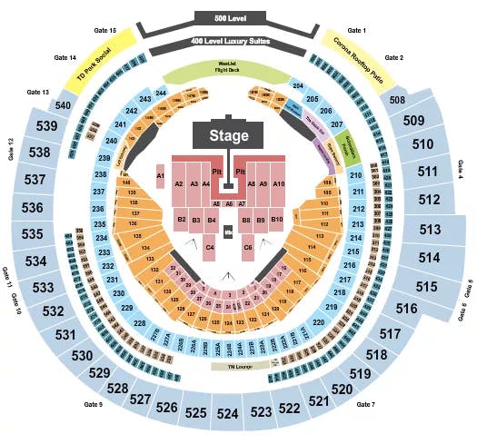  GREEN DAY Seating Map Seating Chart
