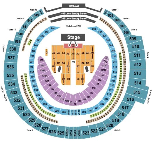  ZAC BROWN BAND Seating Map Seating Chart