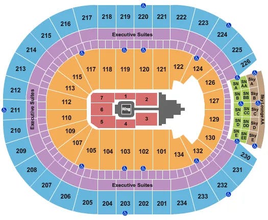  WWE 2 Seating Map Seating Chart