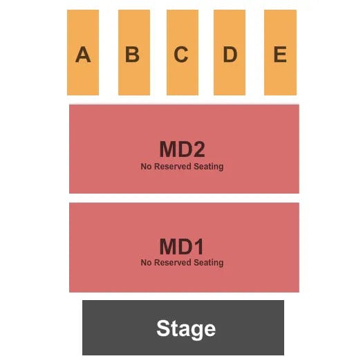 THE ROLLINS CENTER AT BALLYS DOVER CASINO RESORT END STAGE Seating Map Seating Chart