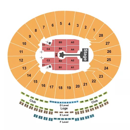 ROSE BOWL STADIUM PASADENA KAROL G Seating Map Seating Chart
