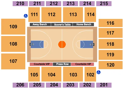  BASKETBALL Seating Map Seating Chart