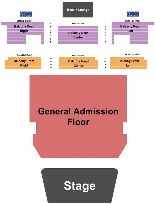  END STAGE GA FLOOR Seating Map Seating Chart