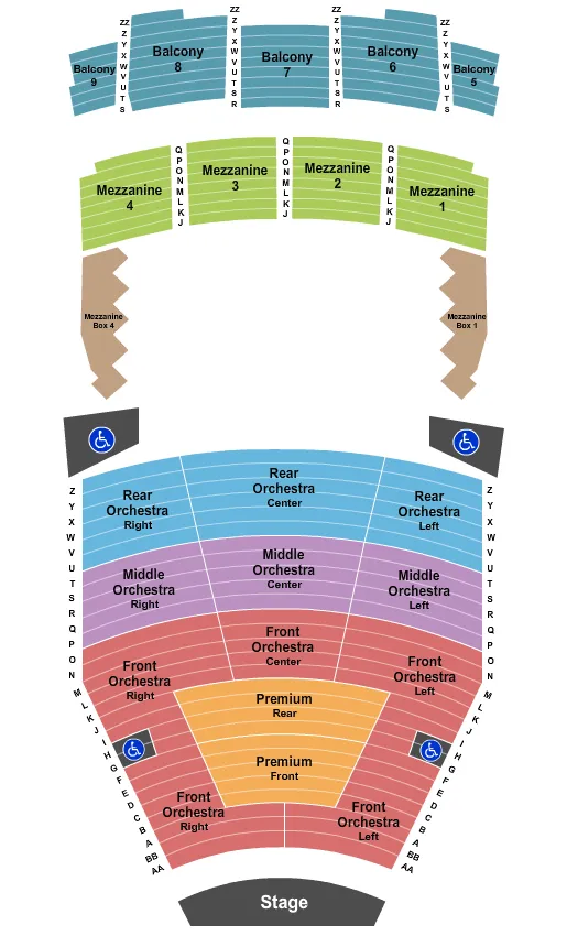  END STAGE Seating Map Seating Chart