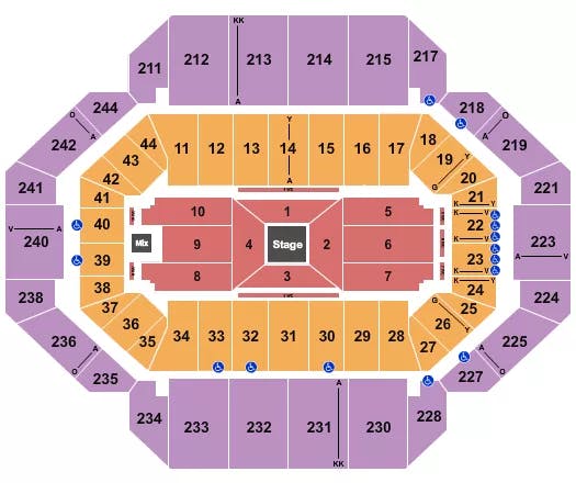  CENTER STAGE 1 Seating Map Seating Chart