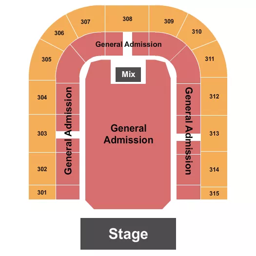  GA FLOOR RESERVED BALCONY Seating Map Seating Chart