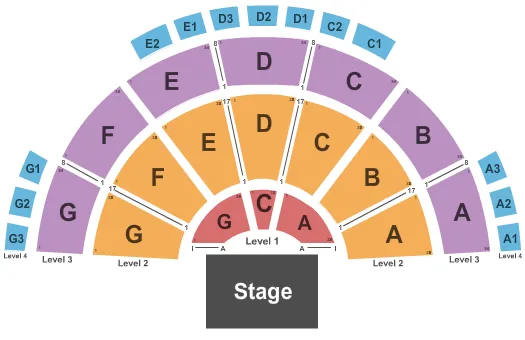  END STAGE Seating Map Seating Chart