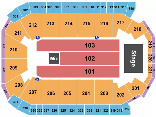  ENDSTAGE 2 Seating Map Seating Chart