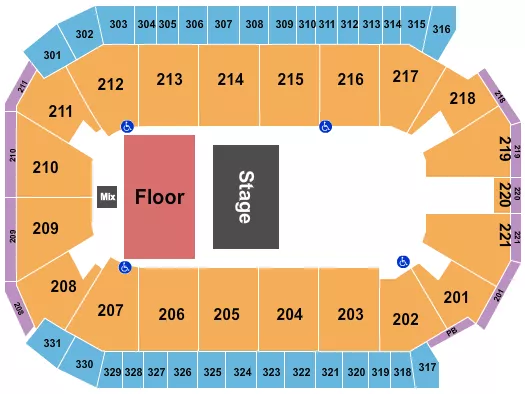  HALF HOUSE GA FLOOR Seating Map Seating Chart