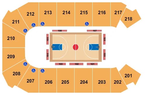  BASKETBALL HARLEM GLOBETROTTERS Seating Map Seating Chart