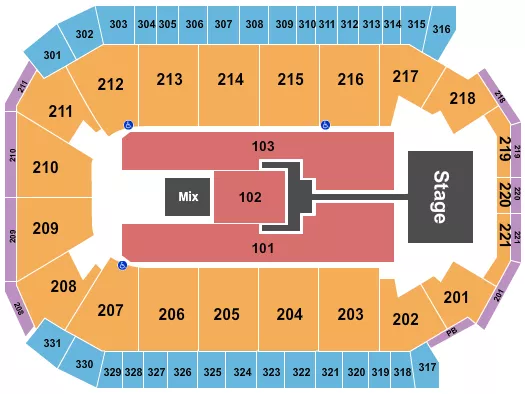  TOBYMAC Seating Map Seating Chart