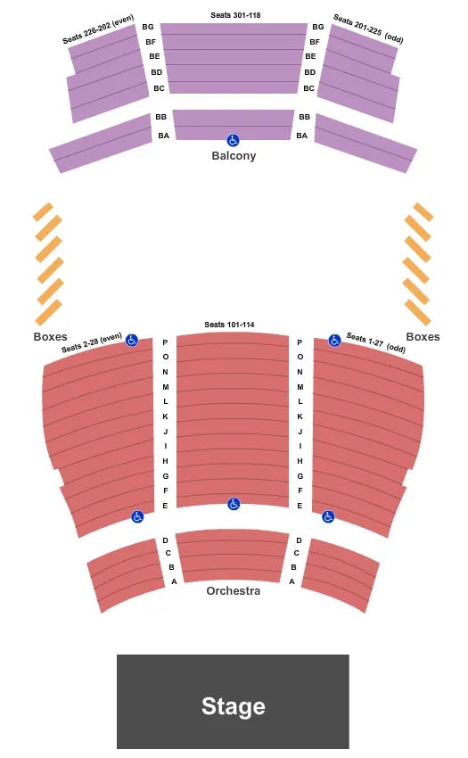  END STAGE Seating Map Seating Chart