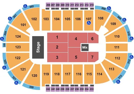  ENDSTAGE 3 Seating Map Seating Chart