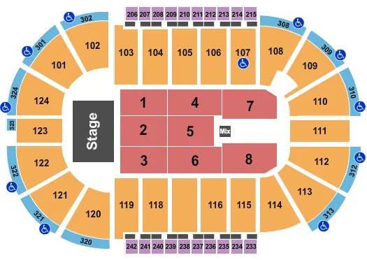  ENDSTAGE 6 Seating Map Seating Chart