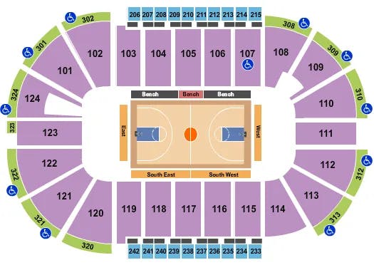  HARLEM GLOBETROTTERS Seating Map Seating Chart
