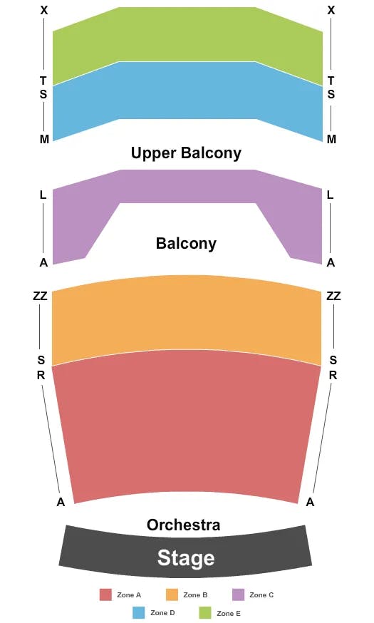  THEATRE INT ZONE Seating Map Seating Chart