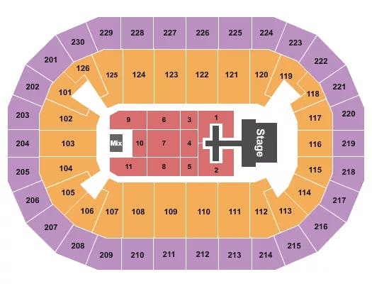  CHRIS TOMLIN Seating Map Seating Chart