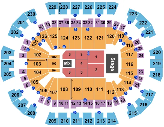  ENDSTAGE 4 Seating Map Seating Chart