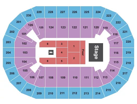  ENDSTAGE FRONT FLR Seating Map Seating Chart