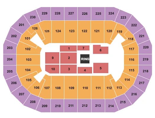 WRESTLING AEW Seating Map Seating Chart