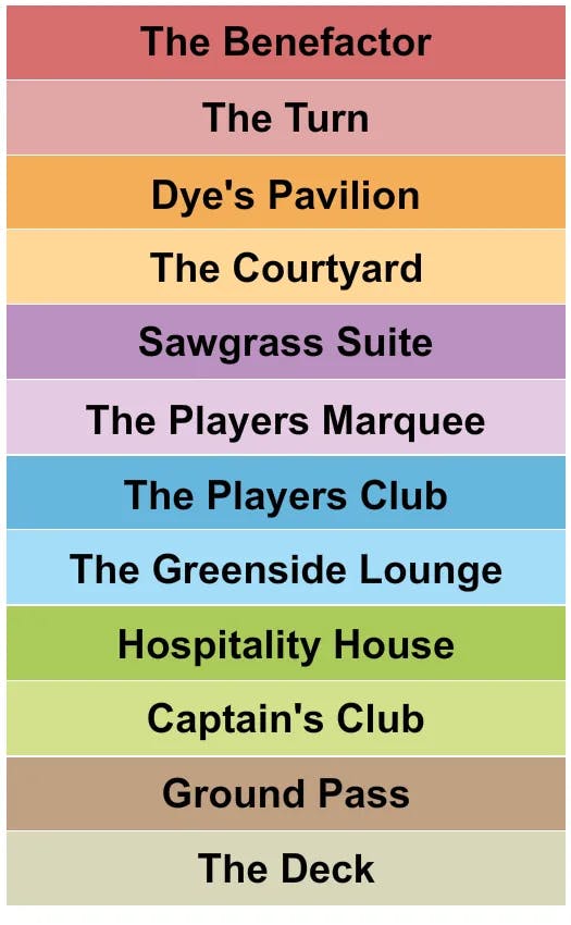  THE PLAYERS CHAMPIONSHIP Seating Map Seating Chart