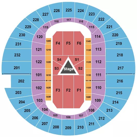  CENTER STAGE Seating Map Seating Chart