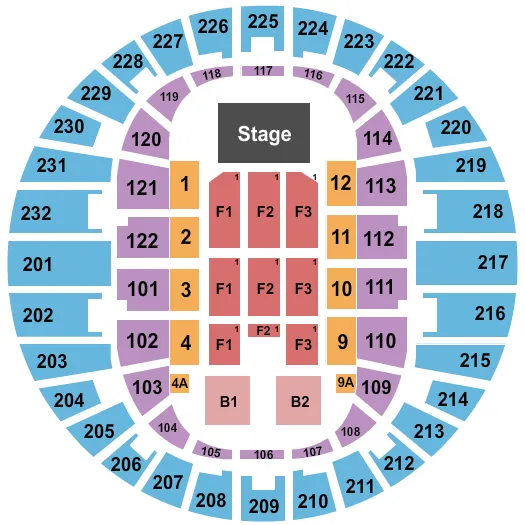  JIM GAFFIGAN Seating Map Seating Chart