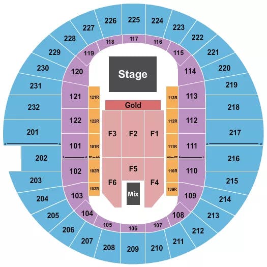  JOURNEY TOTO 2024 Seating Map Seating Chart