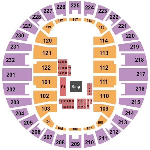  MMA Seating Map Seating Chart