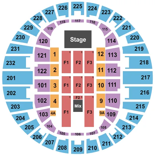  JANET JACKSON Seating Map Seating Chart