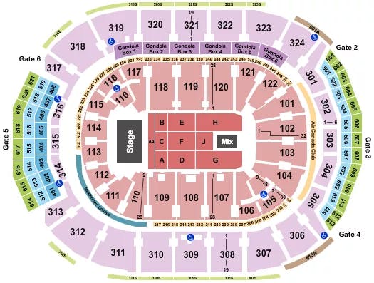  BILL BURR Seating Map Seating Chart