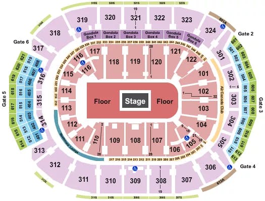  CENTER STAGE 4 Seating Map Seating Chart