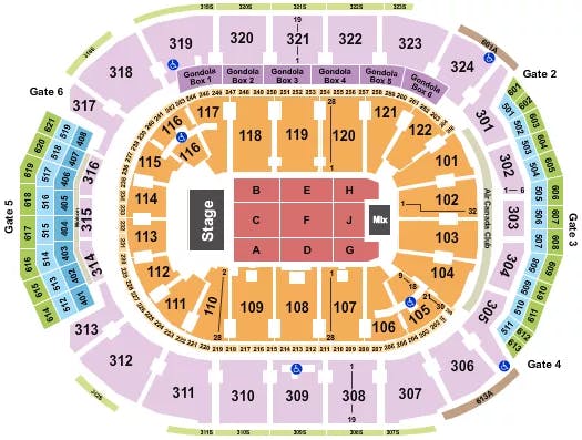  ENDSTAGE 2 Seating Map Seating Chart