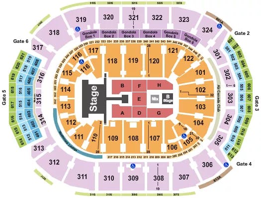  ENRIQUE IGLESIAS Seating Map Seating Chart