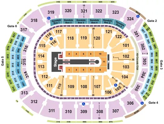  JENNIFER LOPEZ Seating Map Seating Chart