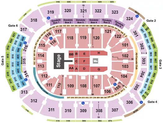  JHENE AIKO Seating Map Seating Chart