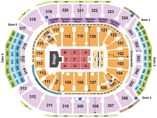  JUSTIN TIMBERLAKE Seating Map Seating Chart