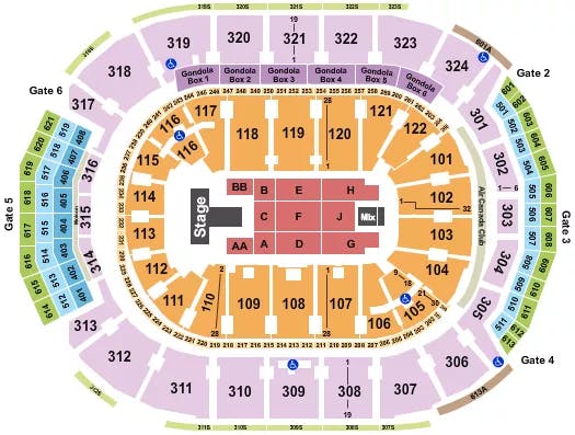  MAVERICK CITY MUSIC Seating Map Seating Chart