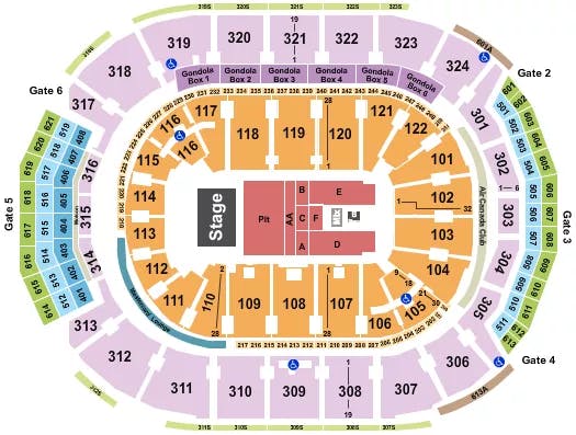  NOAH KAHAN Seating Map Seating Chart