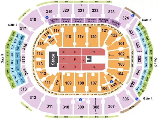  RUSSELL PETERS Seating Map Seating Chart