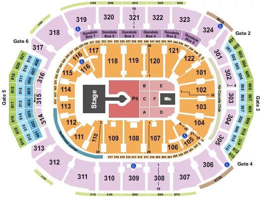  SABRINA CARPENTER Seating Map Seating Chart